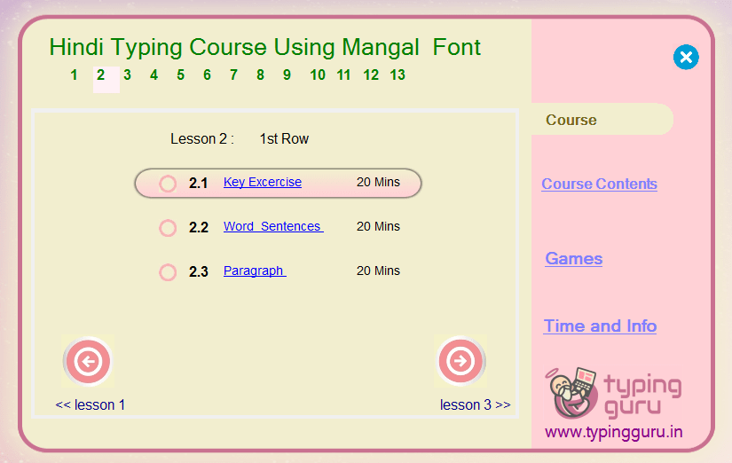 Hindi typing mangal font download